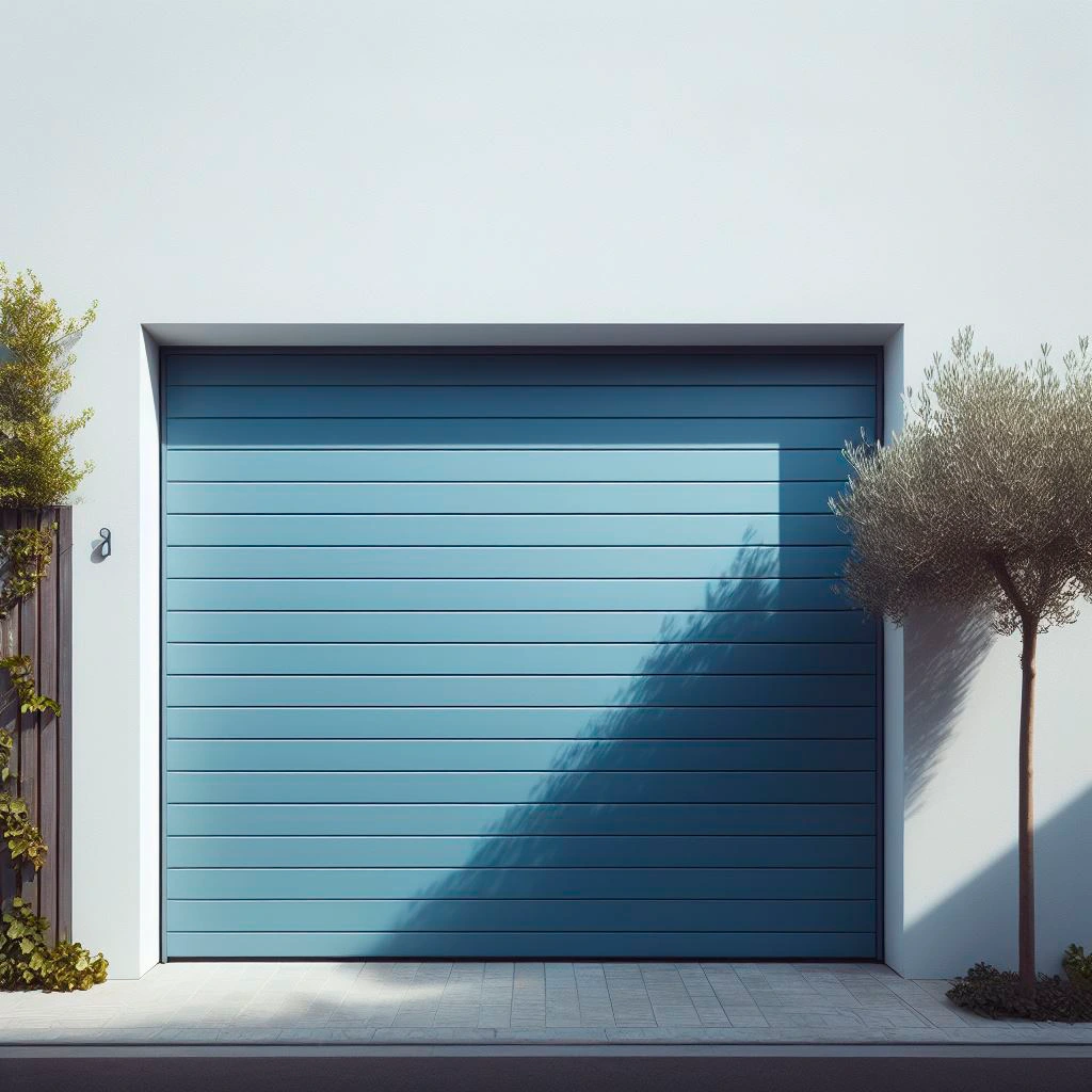 Puerta de garaje basculante Novil azul 250 x 212.5 cm - puerta basculante azul novil Puerta de garaje basculante Novil azul 250 x 212.5 cm