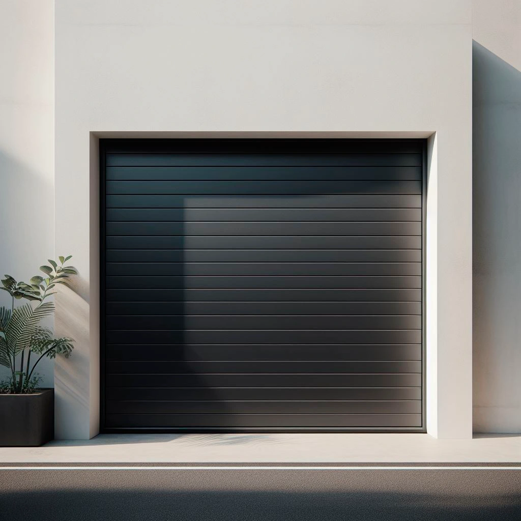 Puerta de garaje basculante Novil RAL 9005 250 x 212.5 cm - puerta basculante novil negro Puerta de garaje basculante Novil negro 250 x 212.5 cm