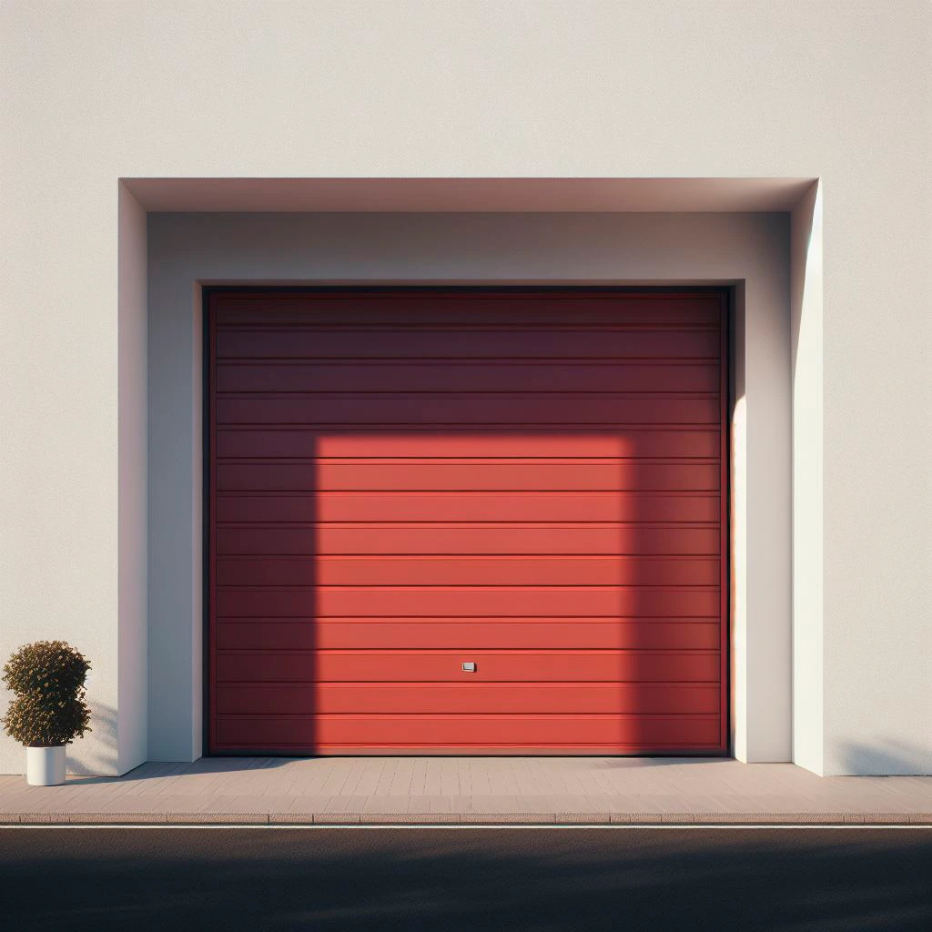 Puerta de garaje basculante Novil RAL 3000 250 x 212.5 cm - puerta basculante rojo ral 3000 novil Puerta de garaje basculante Novil RAL 3000 250 x 212.5 cm