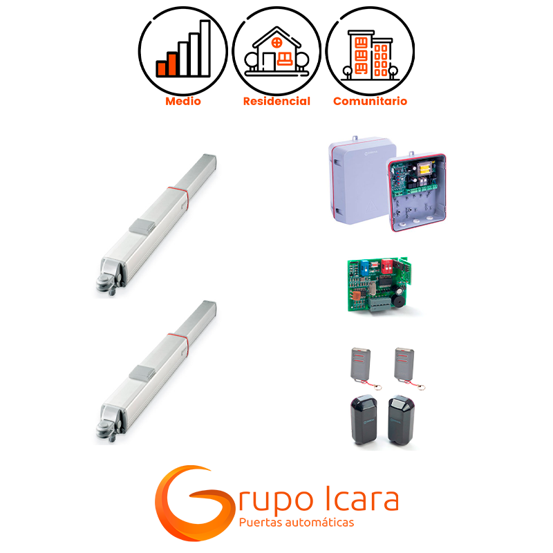 Kit motor Erreka Vulcan 5 puertas batientes - kit motor erreka vulcan5 puertas batientes Kit motor Erreka Vulcan 5 puertas batientes