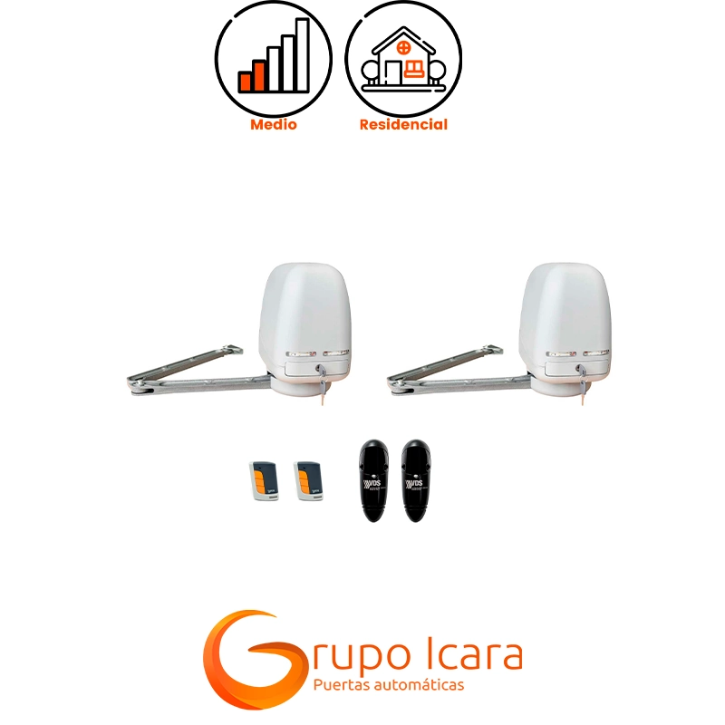 Kit motor articulado VDS IBIS 24 V puertas batientes 2 hojas - kit motor ibis 24v puertas batientes 2 hojas Kit motor articulado VDS IBIS 24 V puertas batientes 2 hojas