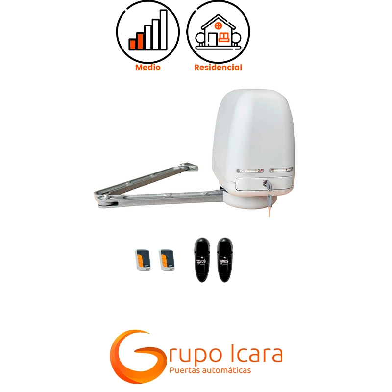 Kit motor articulado VDS IBIS 24 V puertas batientes 1 hoja - kit motor ibis 24v puertas batientes Kit motor articulado VDS IBIS 24 V puertas batientes