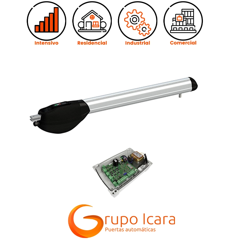 Kit motor ROGER BR20 + cuadro EDGE 1 puertas batientes - kit motor rogerbr20 edge1 puertas batientes Kit motor ROGER BR20 + cuadro EDGE 1 puertas batientes