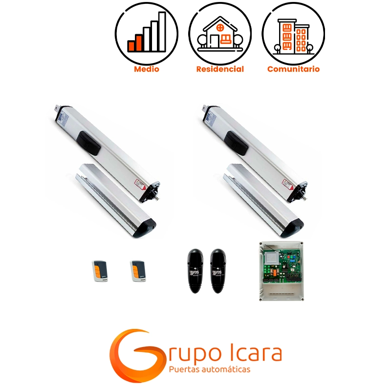 Kit motor VDS PH 240 R puertas batientes 2 hojas - kit motor vds ph 240 puertas batientes 2 hojas Kit motor VDS PH 240 R puertas batientes 1 hoja