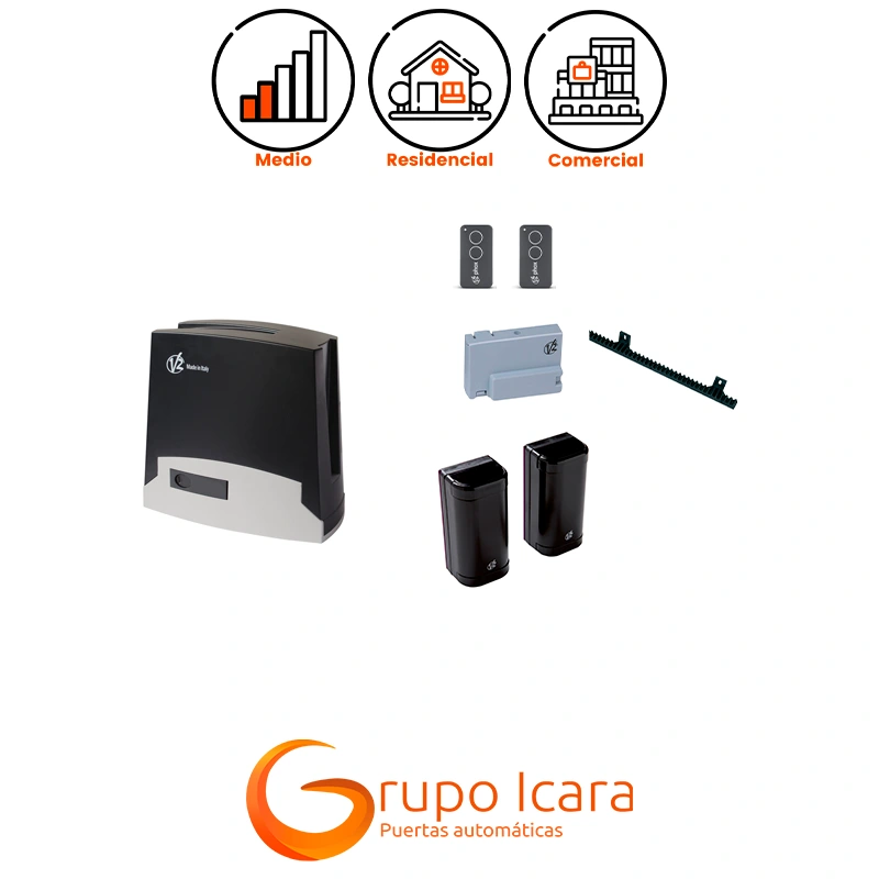Kit full WL motor V2 TORQ 500D-24V puertas correderas - kit full motor v2 torq puertas batientes kit light Kit full motor V2 TORQ 500D-24V puertas correderas
